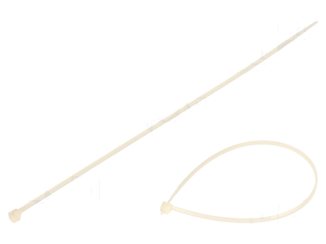 Kabelbinder; L: 200mm; W: 2,5mm; polyamide; 80N; natuurlijk; UL94V-2 Kabelbinder; L: 200mm; W: 2,5mm; polyamide; 80N; natuurlijk; UL94V-2